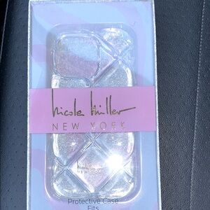 Nicole Miller Silver Protective Phone Case for iPhone 14 Pro MAX/13 Pro MAX